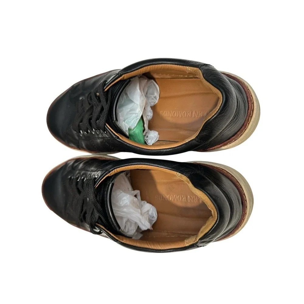 Allen Edmonds PORTER CITY Casual Derby Sneakers Sz 9 Black Leather Lace Up S76-1